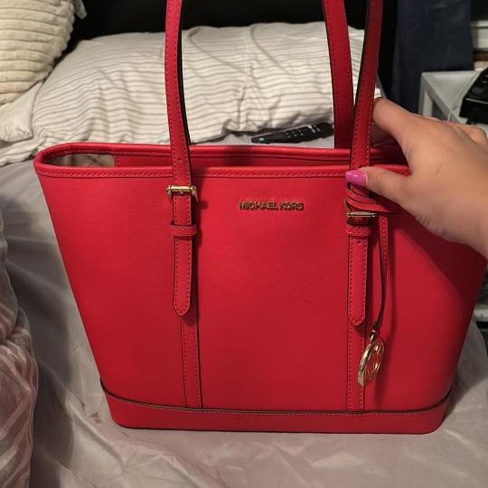 Michael Kors Red Tote Bag